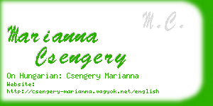 marianna csengery business card